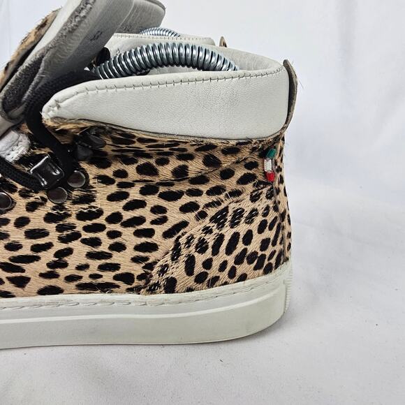 Diemme Leopard Print Lace-Up Sneakers Women’s 12 Made in Italy Luxury - Picture 4 of 6